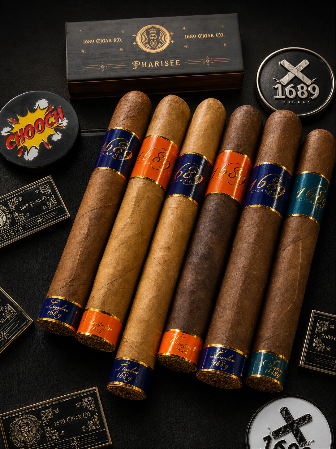 1689 Cigar Co. signature collection featuring Connecticut, Habano, and Maduro wrappers